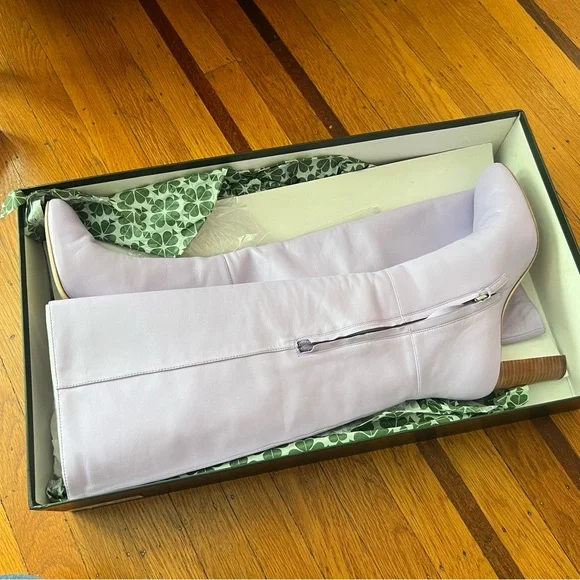 Kate Spade Rochelle frozen lilac purple tall leather boots 10 EUC - Picture 11 of 11